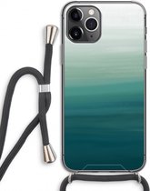 Case Company® - Hoesje met koord geschikt voor iPhone 11 Pro hoesje met Koord - Ocean - Telefoonhoesje met Zwart Koord - Extra Bescherming aan alle Kanten en Over de Schermrand