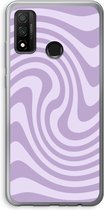 Case Company® - Hoesje geschikt voor Huawei P Smart (2020) hoesje - Swirl Paars - Soft Cover Telefoonhoesje - Bescherming aan alle Kanten en Schermrand