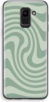 Case Swirl - Coque Samsung Galaxy J6 (2018) - Vert Tourbillon - Coque Souple pour Téléphone - Protection Tous Côtés et Bord d'Écran