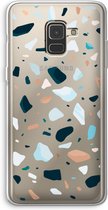 Case Company® - Hoesje geschikt voor Samsung Galaxy A8 (2018) hoesje - Terrazzo N°13 - Soft Cover Telefoonhoesje - Bescherming aan alle Kanten en Schermrand