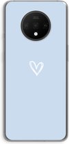 Case Company® - Hoesje geschikt voor OnePlus 7T hoesje - Klein Hart Blauw - Soft Cover Telefoonhoesje - Bescherming aan alle Kanten en Schermrand