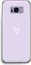 Case Company® - Hoesje geschikt voor Samsung Galaxy S8 hoesje - Klein hartje paars - Soft Cover Telefoonhoesje - Bescherming aan alle Kanten en Schermrand