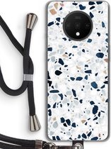Case Company® - Hoesje met koord geschikt voor OnePlus 7T hoesje met Koord - Terrazzo N°1 - Telefoonhoesje met Zwart Koord - Bescherming aan alle Kanten en Over de Schermrand