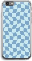 Case Company® - Hoesje geschikt voor iPhone 6 PLUS / 6S PLUS hoesje - Grid Blauw - Soft Cover Telefoonhoesje - Bescherming aan alle Kanten en Schermrand