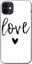 Geschikt voor iPhone 12 mini hoesje - Love - Spreuken - Quotes - Siliconen Telefoonhoesje