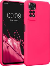 kwmobile telefoonhoesje geschikt voor Xiaomi Redmi Note 11 / Note 11S - Hoesje voor smartphone - Precisie camera uitsnede - TPU back cover in neon roze