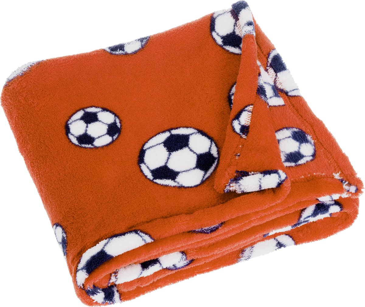Playshoes - Fleecedeken - Voetbal - Oranje