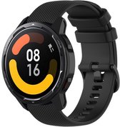 Strap-it Luxe siliconen smartwatch bandje - geschikt voor Xiaomi Watch S1 (Active/Pro) / Watch 2 Pro / Watch S3 / Mi Watch / Amazfit GTR 47mm / GTR 2-3-4 / Amazfit Balance / Bip 5 - zwart