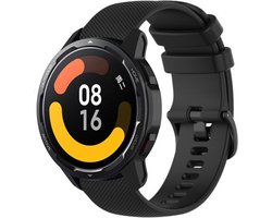 Strap-it Luxe siliconen smartwatch bandje - geschikt voor Xiaomi Watch S1 (Active/Pro) / Watch 2 Pro / Watch S3 / Mi Watch / Amazfit GTR 47mm / GTR 2-3-4 / Amazfit Balance / Bip 5 - zwart