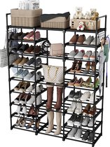 ‎127 x 30,48 x 158,5 cm Schoenenrek - schoenenkast - voor het opbergen van schoenen - ruimtebesparend - voor veel paar schoenen
