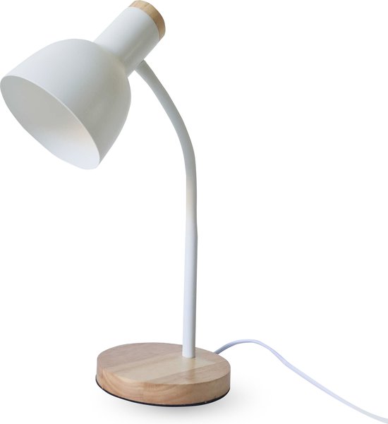 Raiseking ® - Bureaulamp - Leeslamp - Incl. Spaarlamp - Hout - Metaal - E27  -... | bol.com