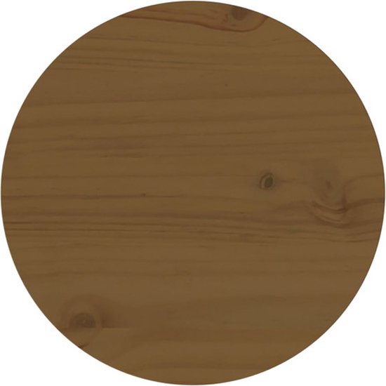 vidaXL - Tafelblad - Ø30x2,5 - cm - massief - grenenhout - bruin