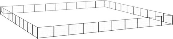 VDXL Hondenkennel 100 m² staal zwart