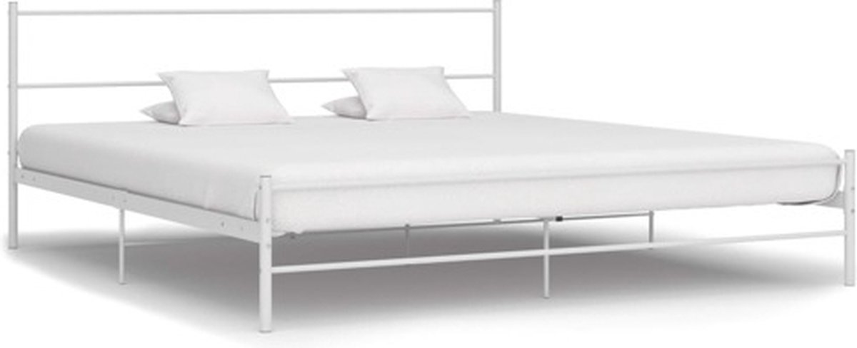 vidaXL-Bedframe-metaal-wit-160x200-cm - vidaXL