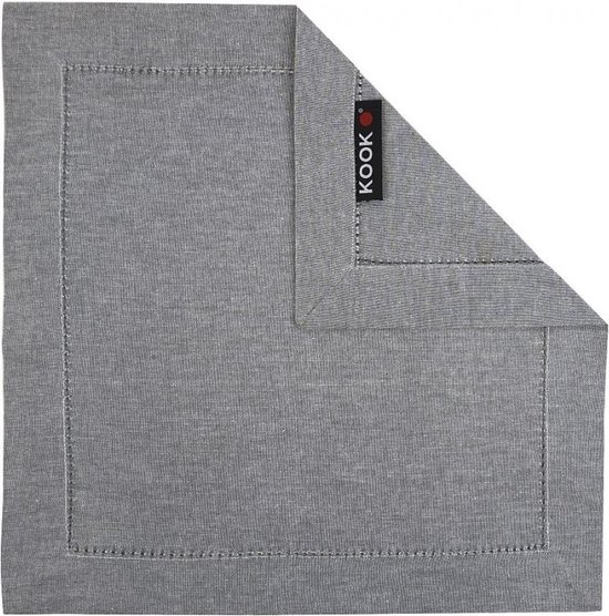 KOOK ensemble de serviettes / 4 Grijs mixtes