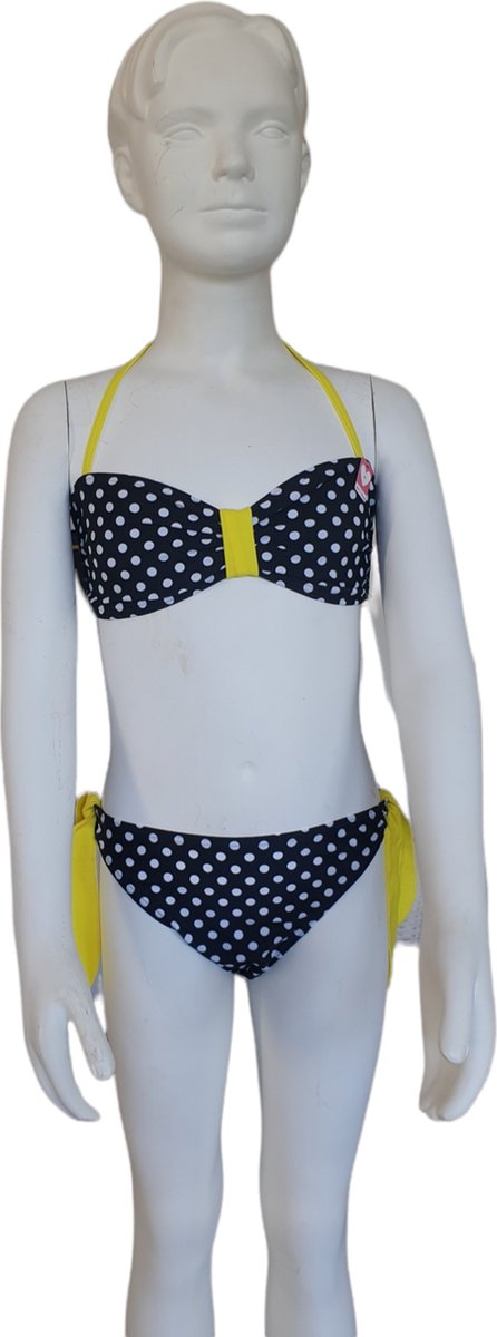 Boobs en Bloomers Bikini Stippen geel Maat 140/xxs