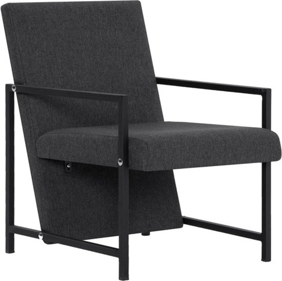 vidaXL Fauteuil stof grijs