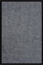 vidaXL - Deurmat - 80x120 - cm - gestreept - grijs