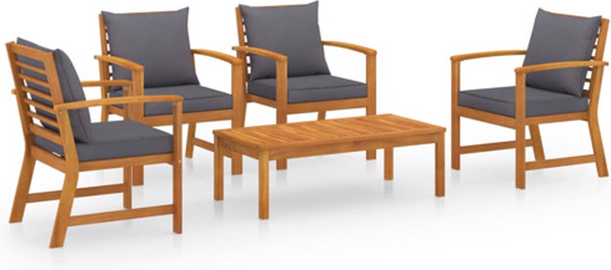 Vidaxl Tuinset Grijs Loungeset