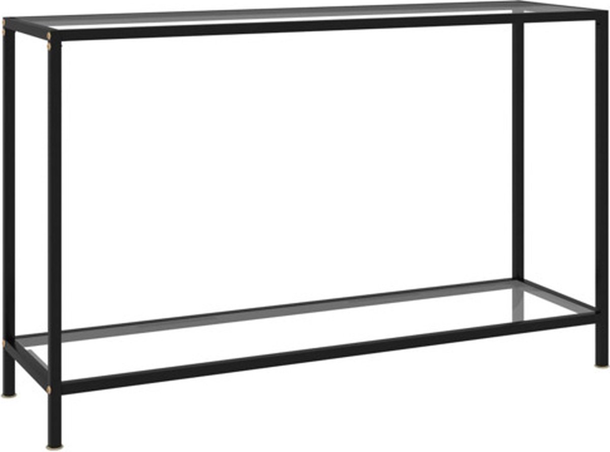 vidaXL Wandtafel - 120x35x75 - cm - gehard - glas - transparant Doorzichtig