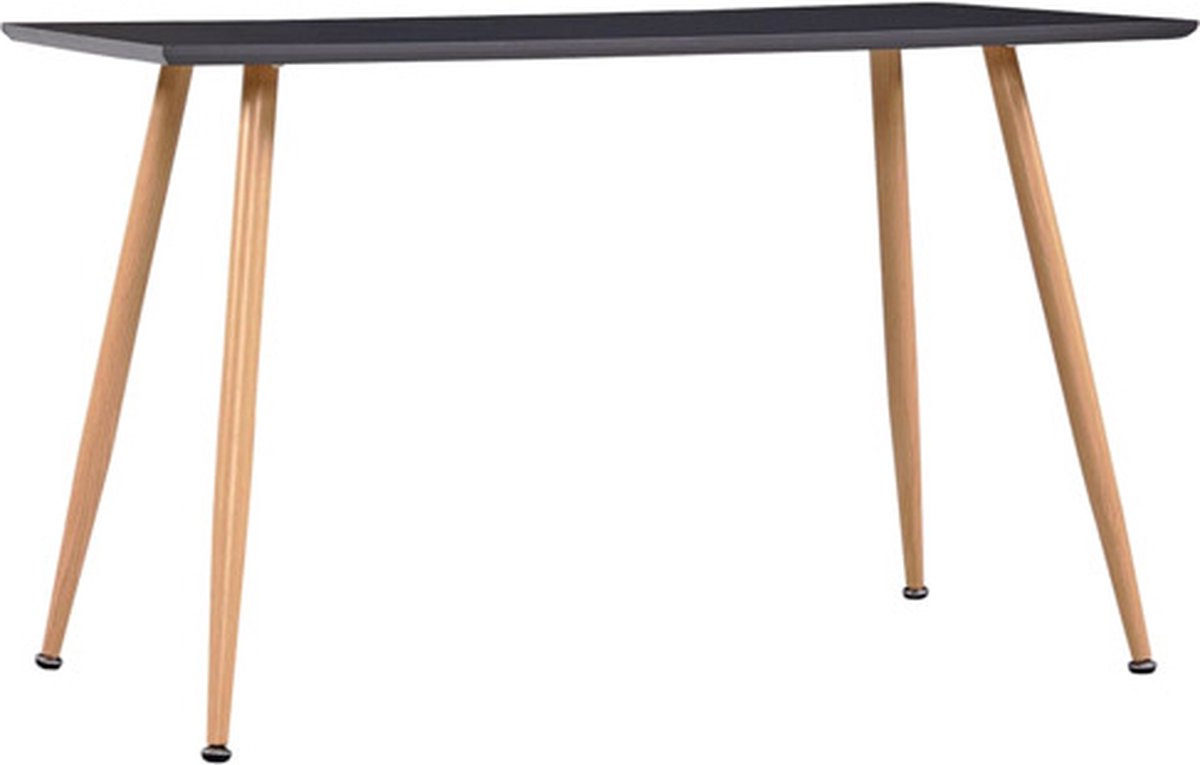 vidaXL Eettafel - 120x60x74 - cm - MDF - grijs - en - eikenkleurig grijs en eiken