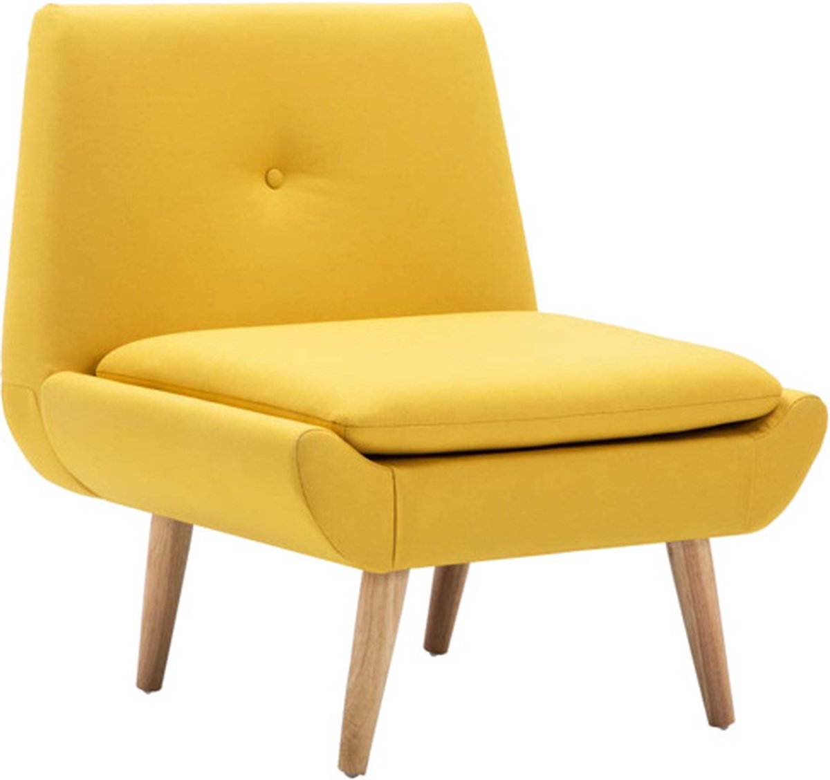 vidaXL Fauteuil - stof - geel
