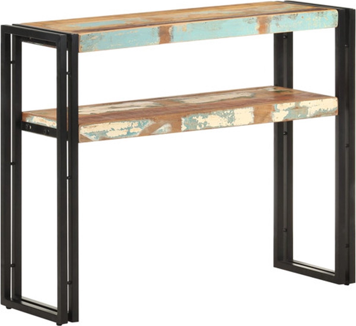 vidaXL Wandtafel - 90x30x75 - cm - massief - gerecycled - hout Bruin