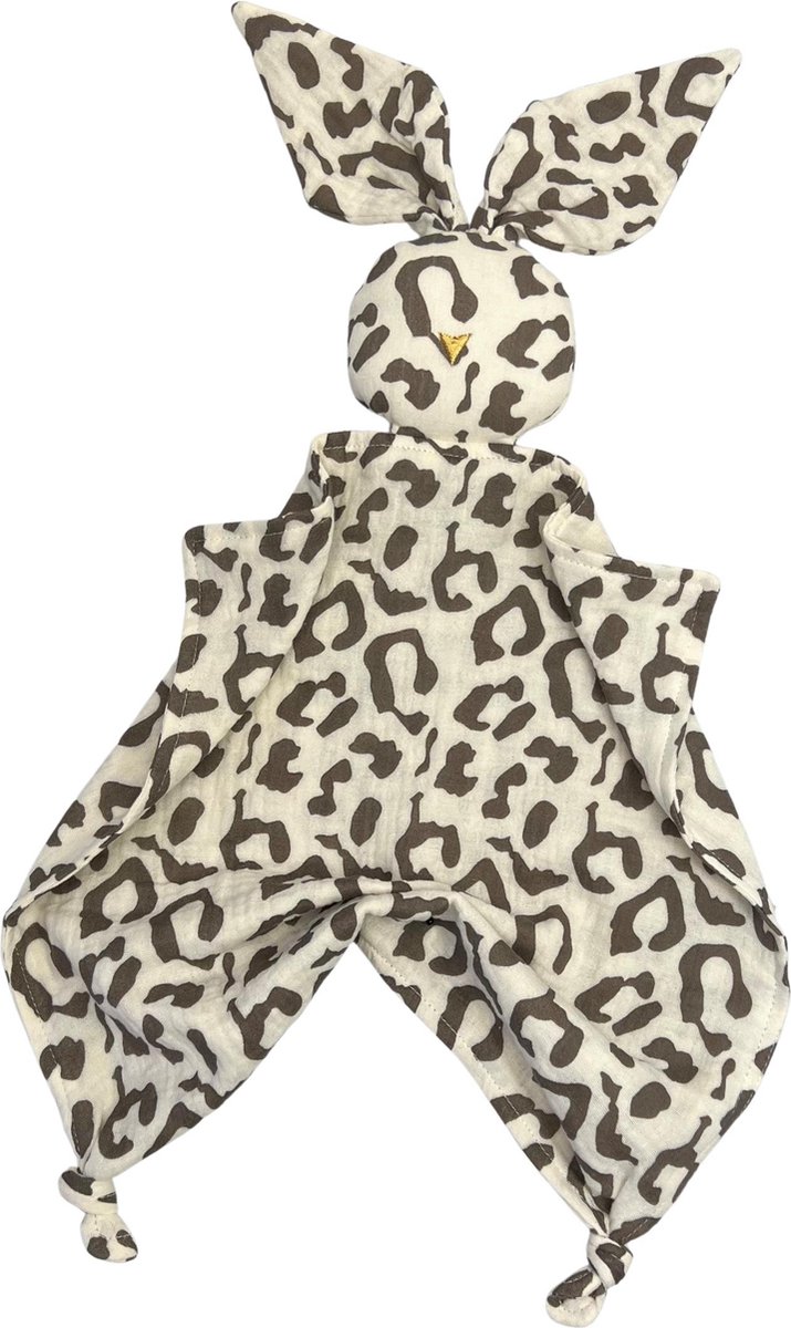 Goedkoopste Louka speendoekje konijn panter - limited edition - hydrofiel - organic katoen - speendoekje - speenknuffel