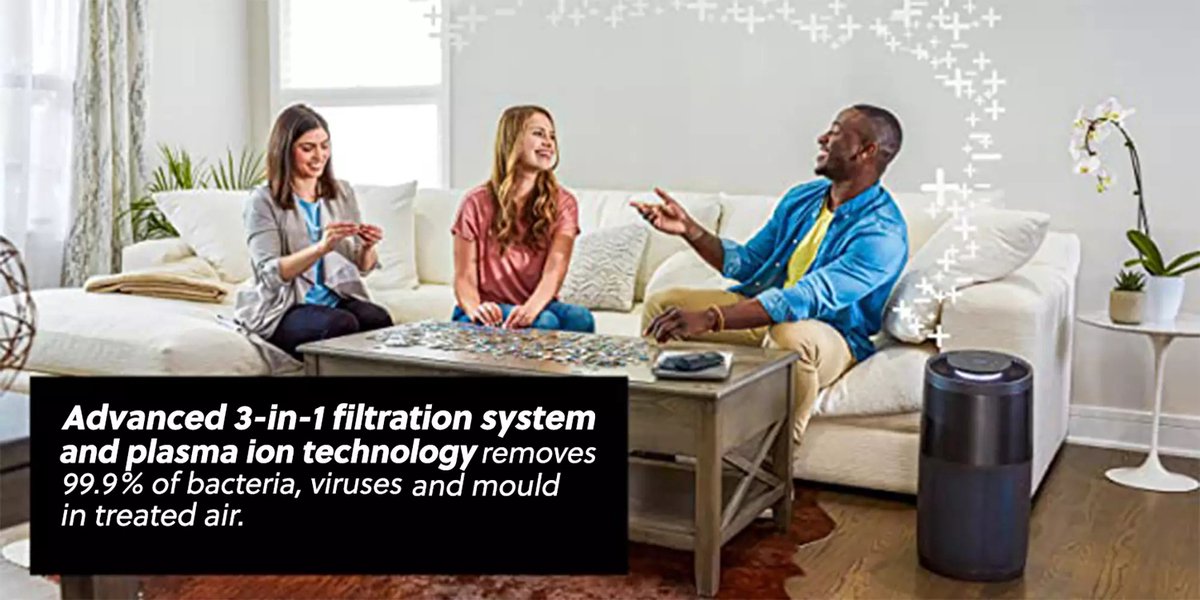 Instant™ Air Purifier Luchtreiniger Wit - Keuken / Slaapkamer tot ± 22m² - Met HEPA-13 Filter - 3-in-1 Filtratie Tegen Woning Allergenen & Huisdier Allergie - Verwijdert 99.9% Bacterien, Stof, Rook, & Stuifmeel met Plasma Ion Technologie - AP200 — afbeelding 6