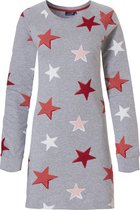 Rebelle - Colourful Star - Nachthemd - Grijs/Rood - Maat 44