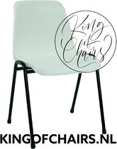 King of Chairs model KoC Daniëlle wit met zwart onderstel. Stapelstoel kantinestoel kuipstoel vergaderstoel tuinstoel kantine stoel stapel stoel kantinestoelen stapelstoelen kuipstoelen De Valk 3360 keukenstoel bistro eetkamerstoel