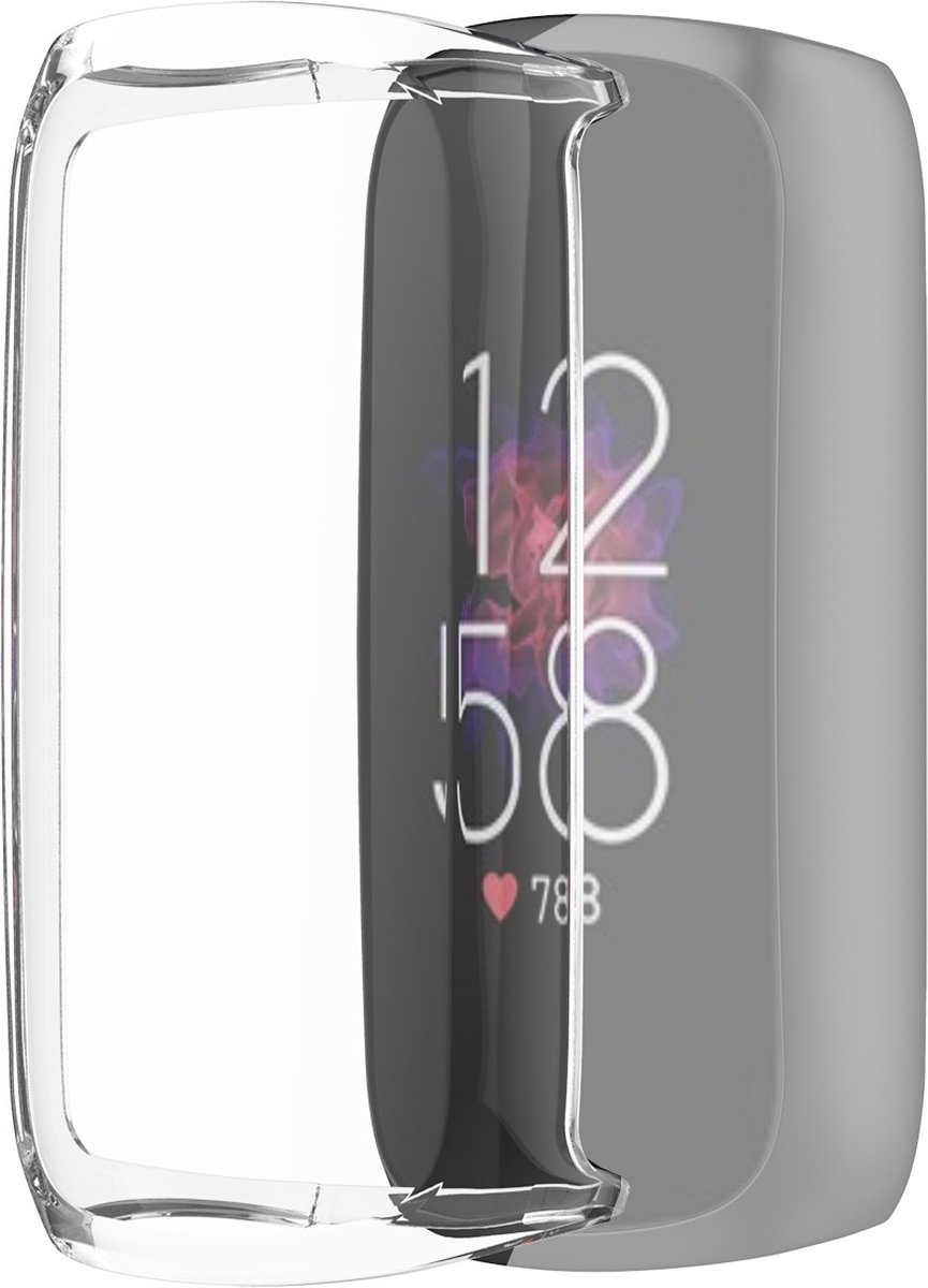 By Qubix - Geschikt voor fitbit Luxe - TPU case (volledig beschermd) - Transparant
