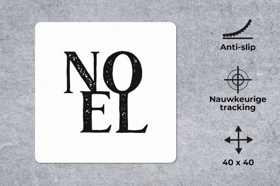 Muismat XXL 40x40 cm - Bureau onderlegger - Bureau mat Kerst - Quotes - Noel - Spreuken - Bureaumat - Gaming mousepad xl - Bureaulegger groot - Computer deskmat