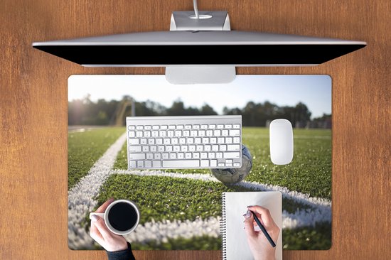 Muismat XXL 90x60 cm - Bureau onderlegger - Bureau mat Bal ligt op de hoekschop lijn - Bureaumat - Gaming mousepad xl - Bureaulegger groot - Computer deskmat