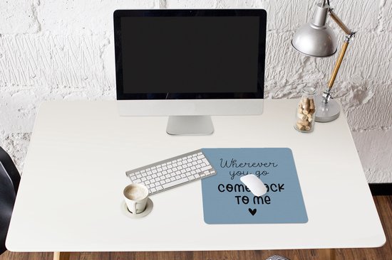 Muismat XXL 40x40 cm - Bureau onderlegger - Bureau mat Drive safe - Relatie - Liefde - Bureaumat - Gaming mousepad xl - Bureaulegger groot - Computer deskmat