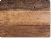 Muismat XXL - Bureau onderlegger - Bureau mat - Een afbeelding van een gebruikte houten snijplank met verschillende mes markeringen - 80x60 cm - XXL muismat