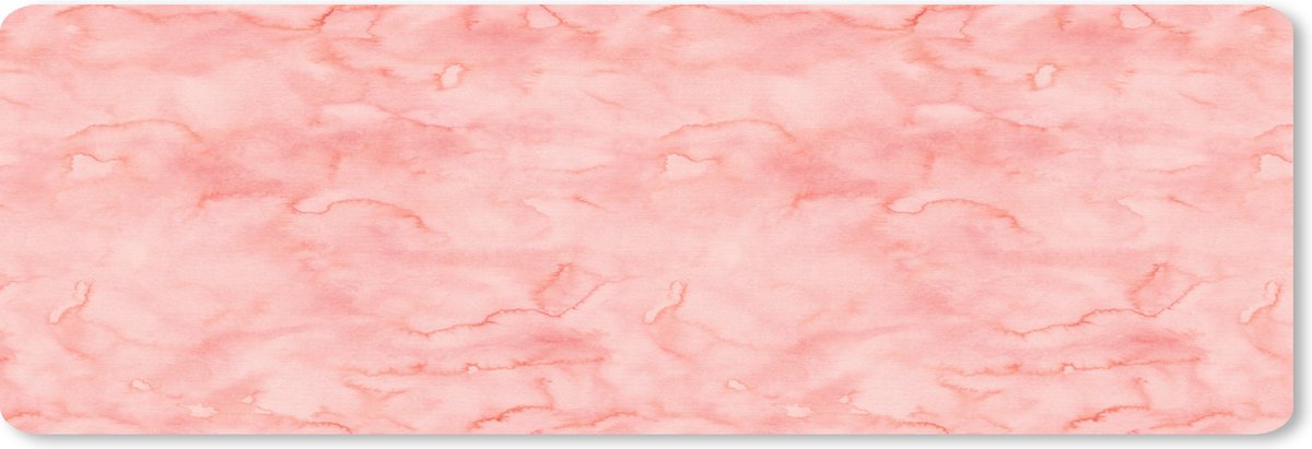 Muismat XXL 90x30 cm - Bureau onderlegger - Bureau mat Waterverf - Patroon - Roze - Marmer print - Bureaumat - Gaming mousepad xl - Bureaulegger groot - Computer deskmat