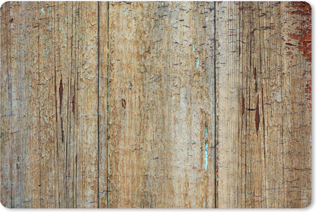 Muismat XXL 90x60 cm - Bureau onderlegger - Bureau mat Vintage - Plank - Hout - Roest print - Landelijk - Bureaumat - Gaming mousepad xl - Bureaulegger groot - Computer deskmat