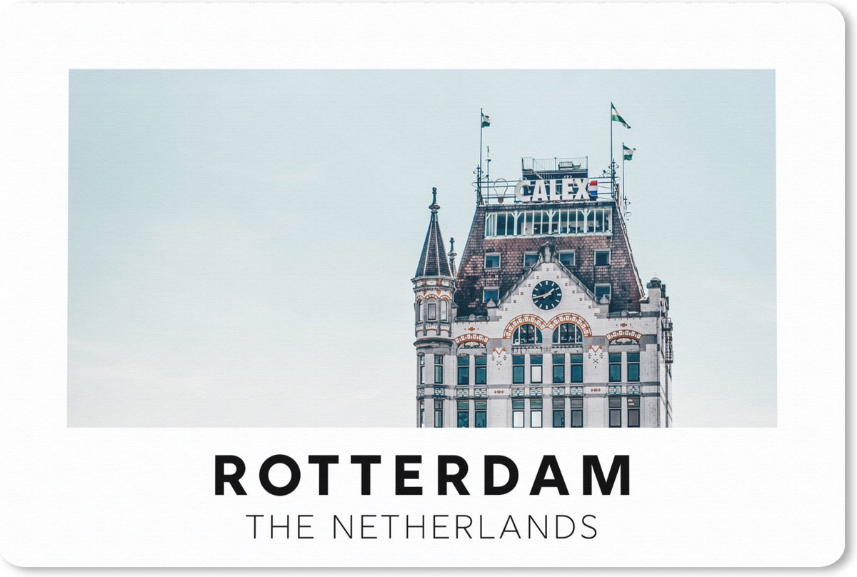 Muismat XXL 90x60 cm - Bureau onderlegger - Bureau mat Rotterdam - Nederland - Huis - Bureaumat - Gaming mousepad xl - Bureaulegger groot - Computer deskmat