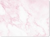 Tapis de souris XXL - Sous-main - Tapis de bureau - Marbre - Wit - Rose - Chic - Aspect marbre - 80x60 cm - Tapis de souris XXL