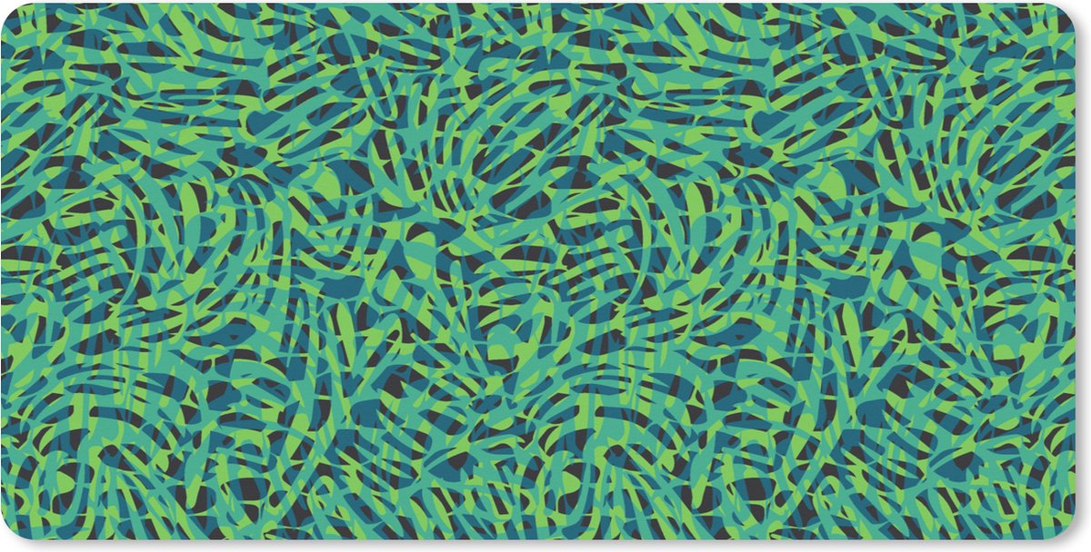 Muismat XXL 80x40 cm - Bureau onderlegger - Bureau mat Jungle - Dieren - Patroon - Bureaumat - Gaming mousepad xl - Bureaulegger groot - Computer deskmat