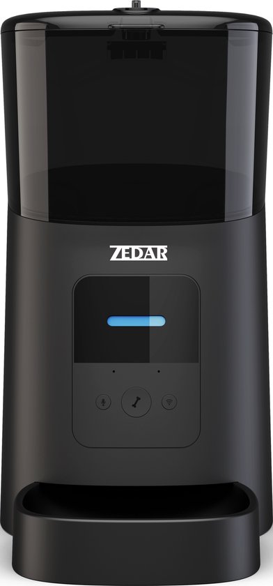 Zedar A600 Automatische Voerbak - Kat en Hond - Voerautomaat met App - 6 L - Zwart - Zedar