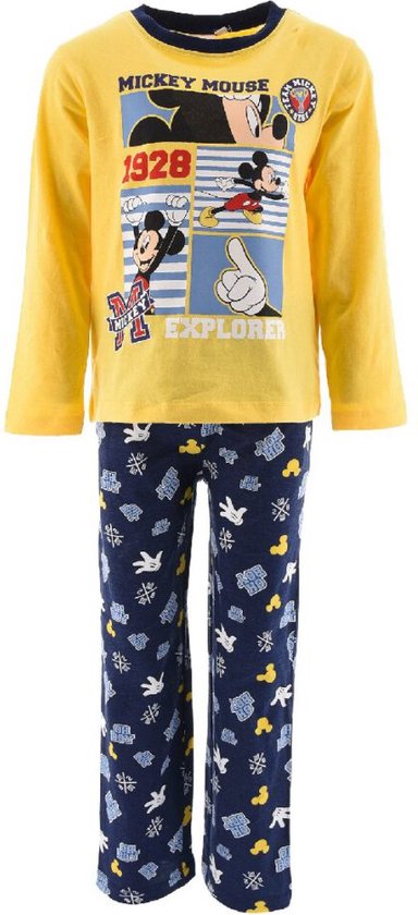 Mickey Mouse Pyjama - Explorer Geel - 104