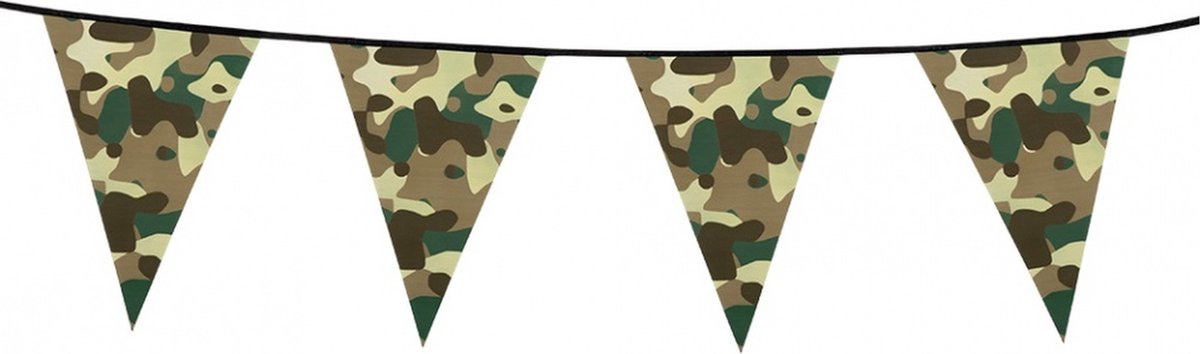 vlaggenlijn Camouflage 6 meter polyetheen groen