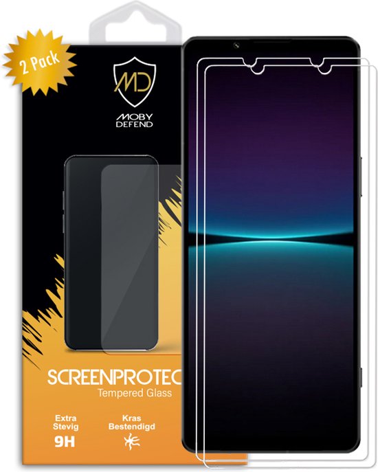 2-Pack Sony Xperia 1 IV Screenprotectors - MobyDefend Case-Friendly Screensaver - Gehard Glas - Glasplaatjes Geschikt Voor Sony Xperia 1 IV