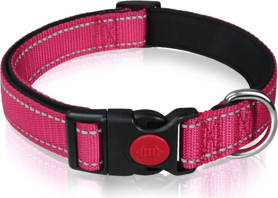 Nobleza hondenhalsband - halsband voor honden - S - reflecterende halsband - Roze