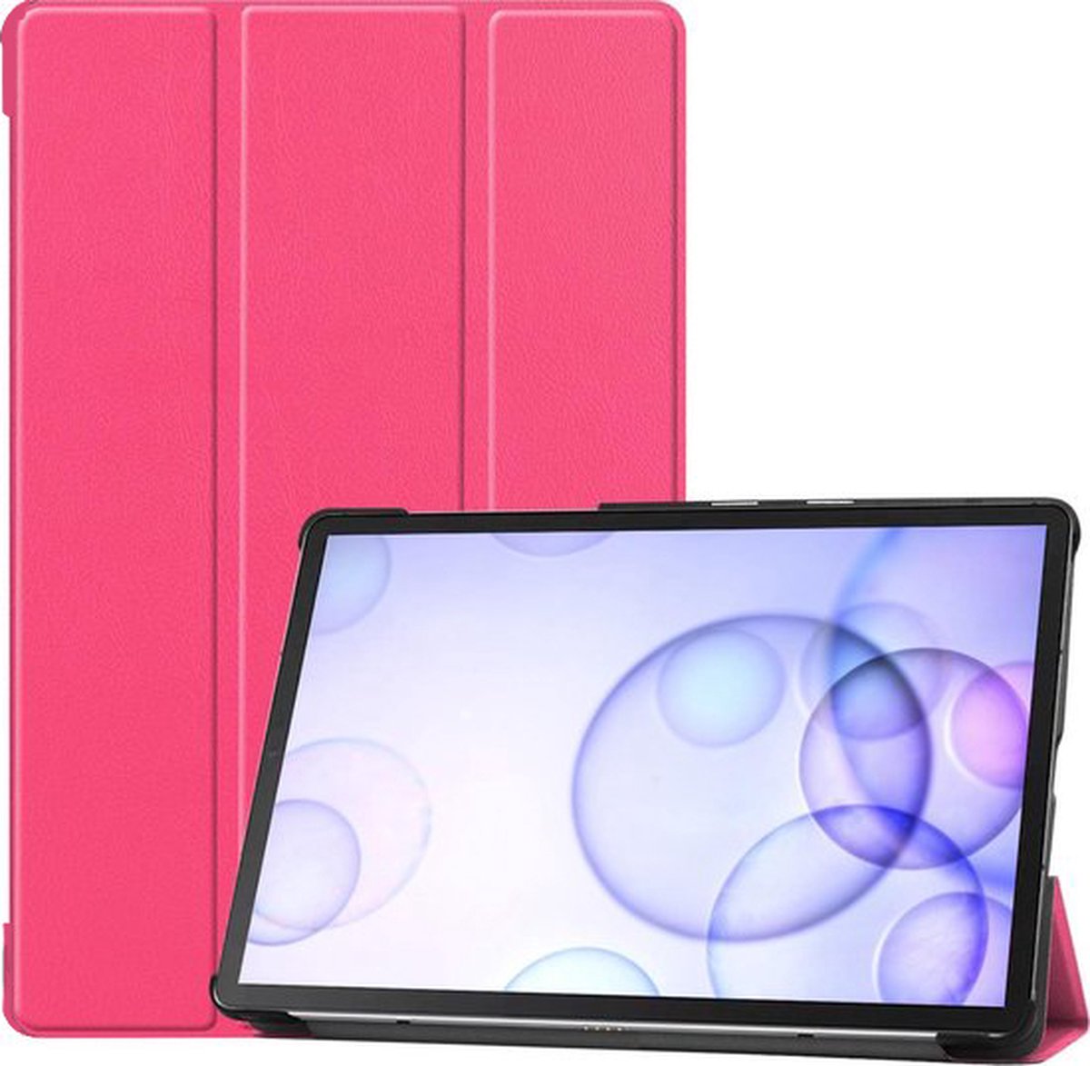 Samsung Tab S6 Lite 10.4 Inch Hoes Roze Hoesje - Tri Fold Tablet Case - Smart Cover- Magnetische Sluiting - Samsung Galaxy Tab S6 Lite