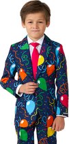 Suitmeister Confetti Balloons - Jongens Pak - Ballonen Pak Carnaval En Halloween Kostuum - Blauw - Maat S
