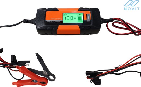 Slimme acculader 12 volt & 6 volt druppellader voor auto scooter motor |  bol.com