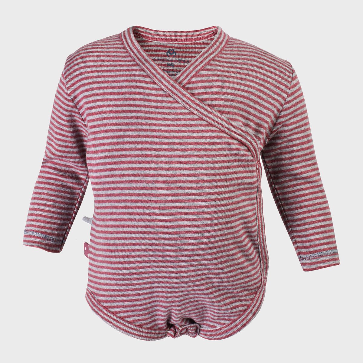 Kimono-bodysuit met lange mouwen voor baby's OrganicEra Organic Baby L/S Kimono body, gestreept